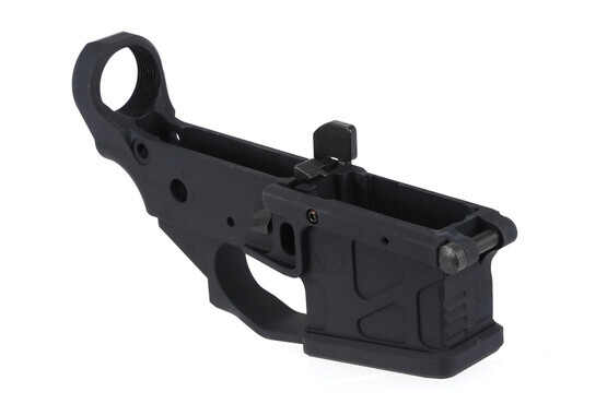 The American Defense ambi lower receiver features a flared magazine well